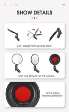 Circular Bar End Mirrors for bicycles