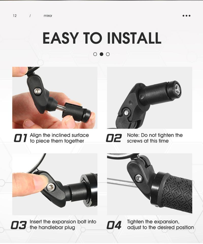 Circular Bar End Mirrors for bicycles